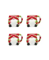 Holiday Magic Gnomes 4 Piece 3D Mug Set