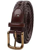 Tommy Hilfiger Men's Burnished Hand Lace Braided Belt