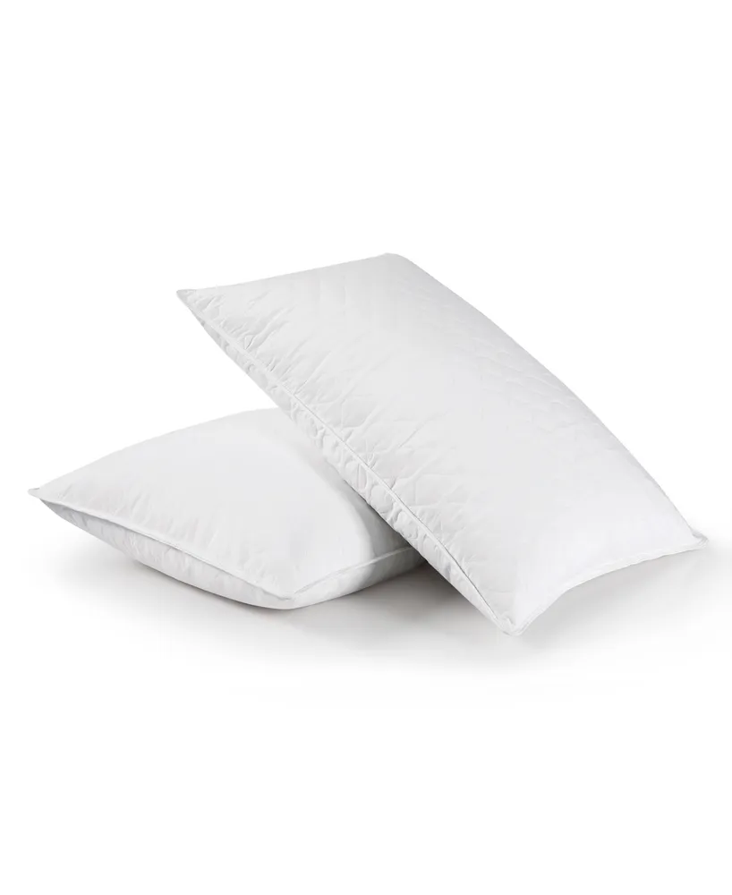 Unikome Quilted Goose Feather Bed Pillows, King, 2-Piece
