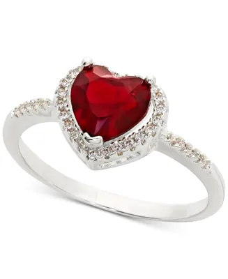 Charter Club Pave & Heart Crystal Halo Ring, Created for Macy's