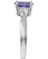 Tanzanite (1-1/2 ct. t.w.) & Diamond (1/4 ct. t.w.) Ring in 14k White Gold