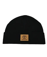 Timberland Women's Cuffed Beanie with Leather Patch