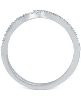 Diamond Contour Band (1/6 ct. t.w.) in 14k White Gold