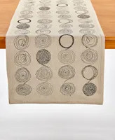 Circles Embroider Table Runner, 72" x 14"