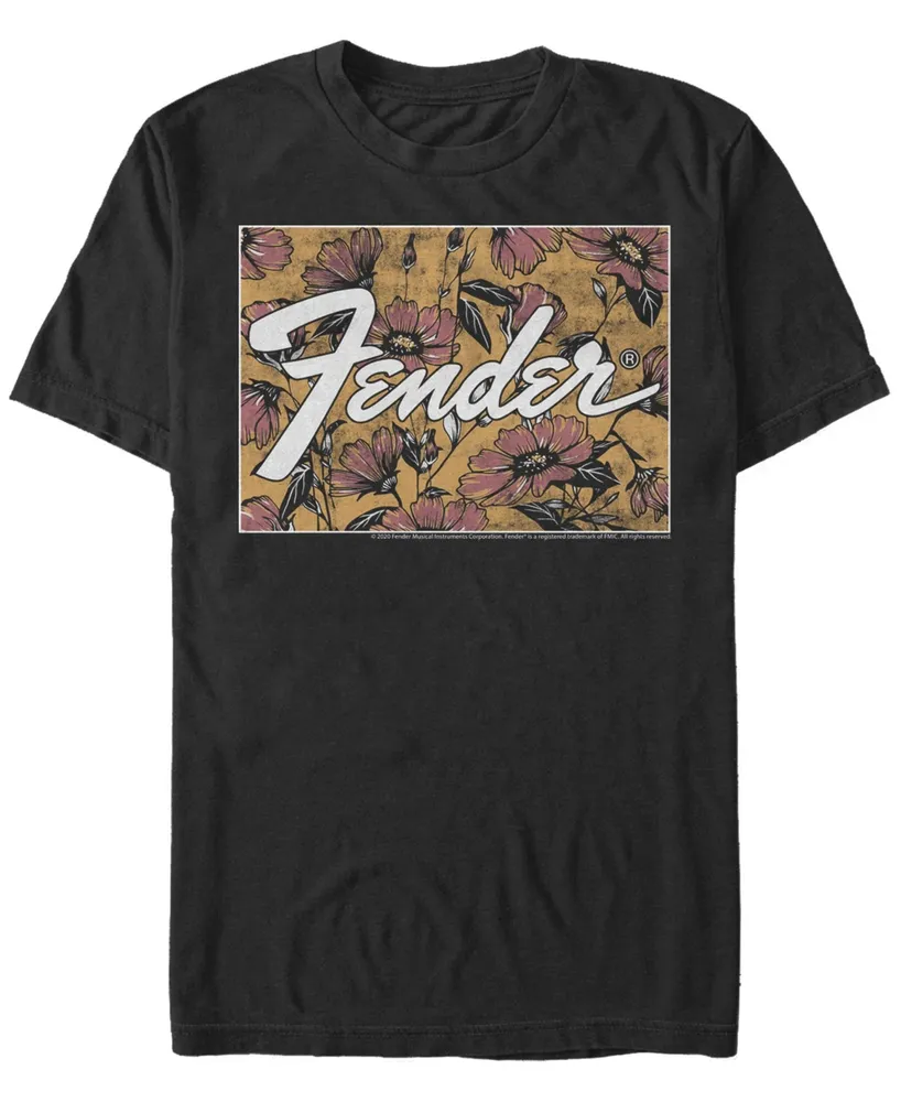 Men's Fender Floral Box Logo Short Sleeve T-shirt