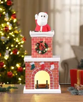 Mr. Christmas Animated Santa in Chimney, 18"