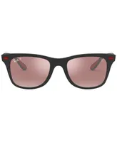 Ray-Ban Scuderia Ferrari Collection 52 Men's Polarized Low Bridge Fit Sunglasses