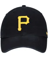 Big Boys and Girls Black Pittsburgh Pirates Team Logo Clean Up Adjustable Hat