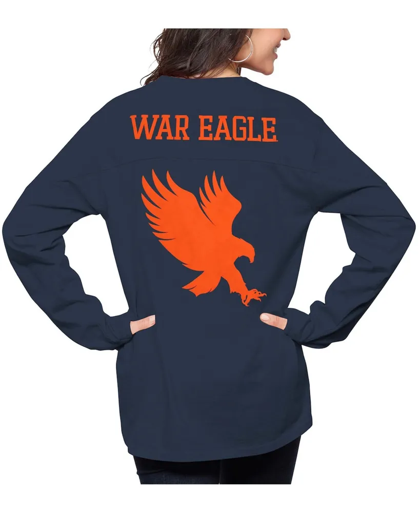 Women's Navy Auburn Tigers The Big Shirt Oversized Long Sleeve T-shirt