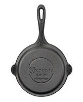 Victoria 6.5 Inch Mini Cast Iron Skillet. Small Frying Pan Seasoned