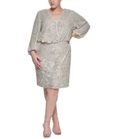 Eliza J Plus Sequin Sheath Dress