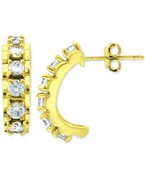 Giani Bernini Cubic Zirconia Half Hoop Earrings, Created for Macy's