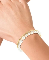 Effy Cultured Freshwater Pearl (4-1/2 - 6mm) Coil Bracelet in 14k Gold