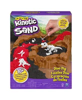 Kinetic Sand, Dino Dig Playset with 10 Hidden Dinosaur Bones to Discover