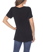 Women's Crisscross Cutout Short Sleeve Top