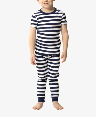 Pajamas for Peace Nautical Stripe Baby Boys and Girls 2-Piece Pajama Set