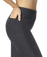 Hue Women's Reversible Denim High Rise Leggings