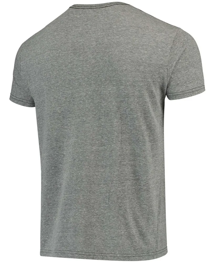 Men's Original Retro Brand Heathered Gray Maryland Terrapins Vintage-Like Logo Tri-Blend T-shirt