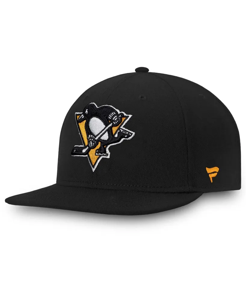 Men's Black Pittsburgh Penguins Core Primary Logo Fitted Hat