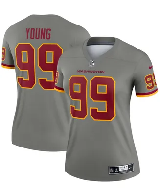 Women's Chase Young Gray Washington Football Team Inverted Legend Jersey