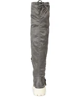 Journee Collection Women's Salisa Wide Calf Lug Sole Boots