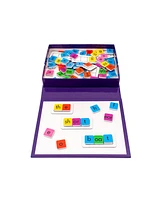 Junior Learning Rainbow Phonics Tiles with Built-in Magnetic Board Educational Learning Set, 106 Pieces