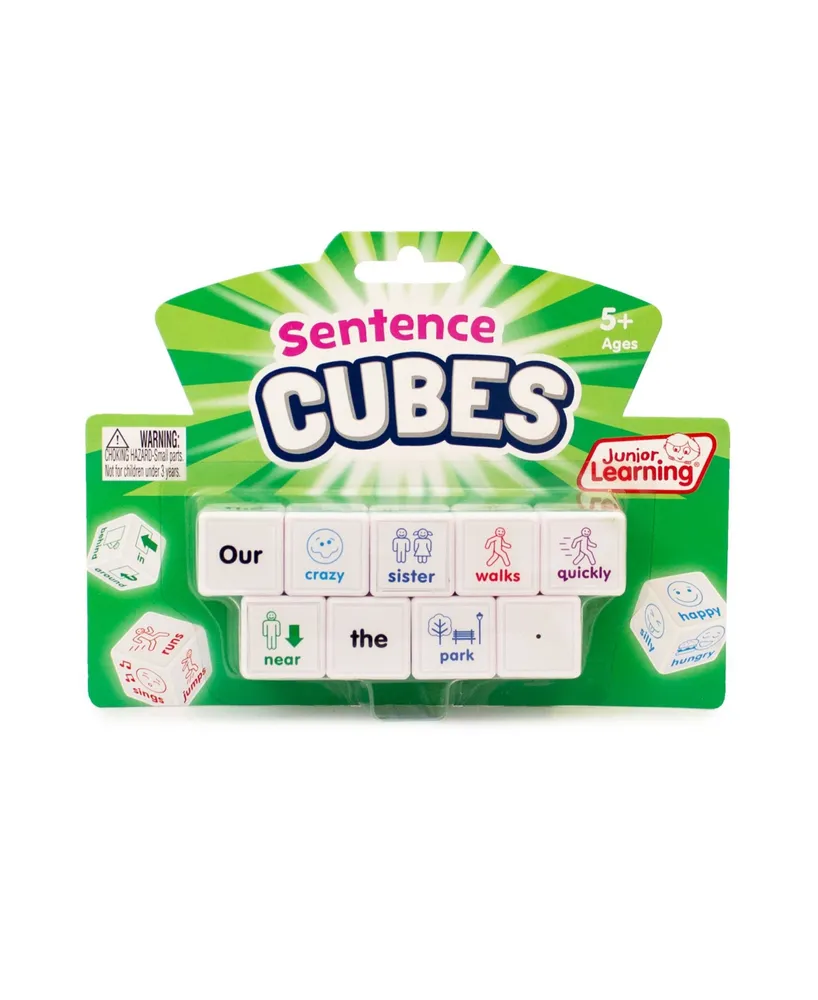 Junior Learning Sentence Cubes Educational Learning Set, 9 Cubes