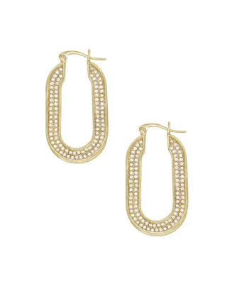 Ettika Crystal Spotlight Hoop Earrings - Gold