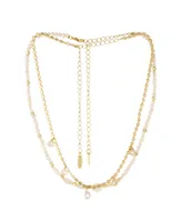 Ettika Pearl Beaded Gold-Plated Chain Necklace Set