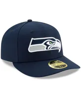 Men's Navy Seattle Seahawks Omaha Low Profile 59FIFTY Structured Hat