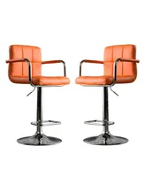 Devera Adjustable Swivel Bar Stool, Set of 2