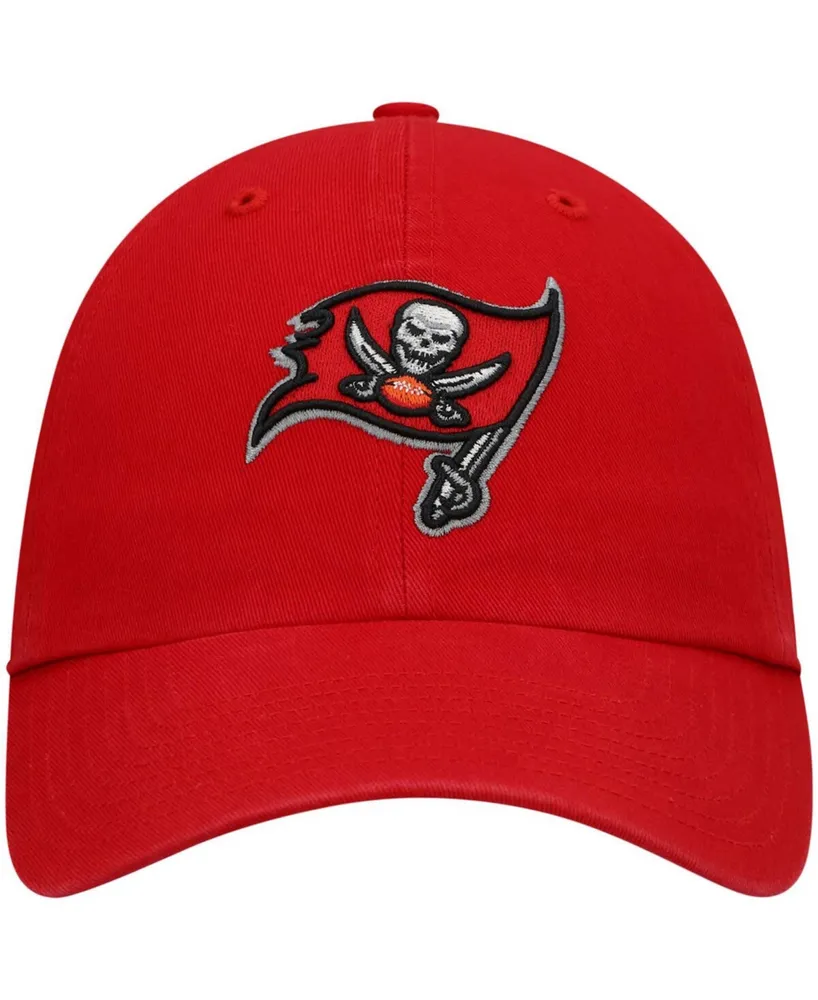 Men's Red Tampa Bay Buccaneers Primary Logo Clean Up Adjustable Hat