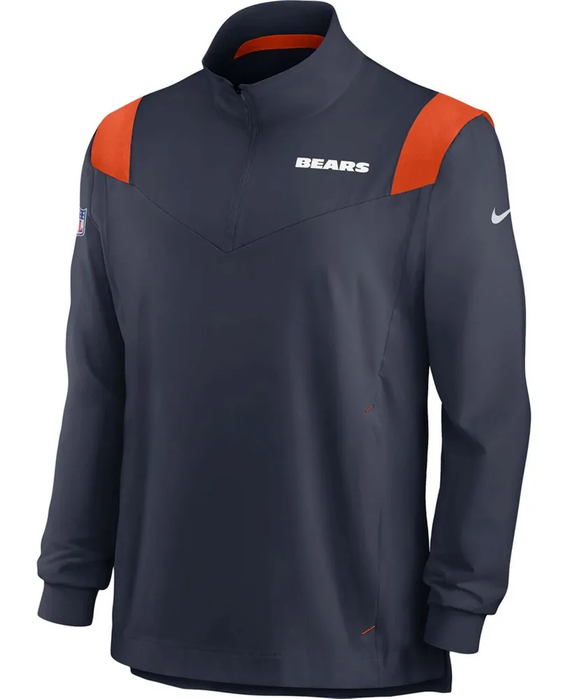 Men's Navy Chicago Bears 2021 Sideline Coaches Repel Quarter-Zip Jacket
