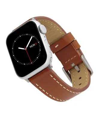 WITHit Honey Brown Leather Band Compatible with 38/40/41mm Apple Watch
