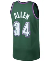 Men's Ray Allen Kelly Green Milwaukee Bucks 1996-97 Hardwood Classics Swingman Jersey