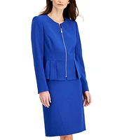 Tahari Asl Zipper Jacket Skirt Suit