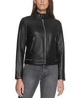 Levi's Women's Faux Leather Latch Collar Racer Jacket