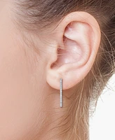 Effy Diamond Linear Drop Earrings (1/10 ct. t.w.) Sterling Silver or 14k Gold-Plated