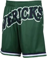 Men's Green Dallas Mavericks Hardwood Classics Big Face 2.0 Shorts