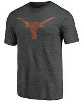 Men's Fanatics Heathered Charcoal Texas Longhorns Classic Primary Tri-Blend T-shirt