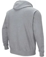 Men's Heather Gray Unc Wilmington Seahawks Arch and Logo Pullover Hoodie