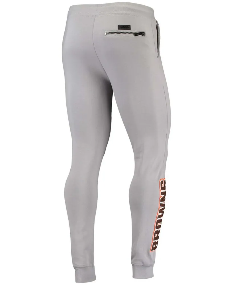 Men's Gray Cleveland Browns Logo Jogger Pants