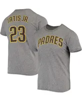 Men's Fernando Tatis Jr. Heathered Gray San Diego Padres Name and Number Tri-Blend T-shirt