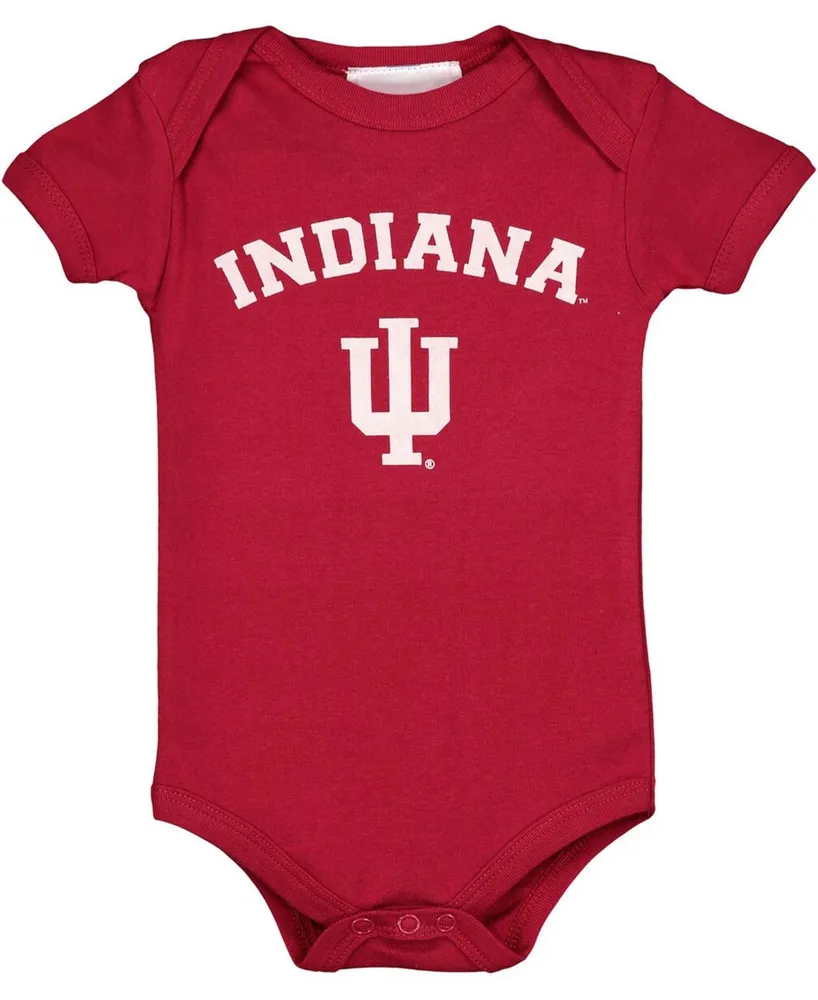 Infant Boys and Girls Crimson Indiana Hoosiers Arch and Logo Bodysuit