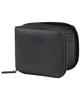 Men's Monterrey Collection Zippered Bifold Wallet with Removable Pass Case