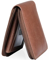 Men's Bellagio Collection Zippered Bifold Wallet with Removable Pass Case