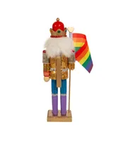 Kurt Adler 12" Wooden Gay Pride Nutcracker