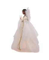 Kurt Adler Ul 10-Light Black Angel Tree Topper