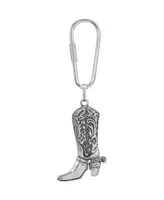 2028 Cowboy Boot Key Fob - Silver