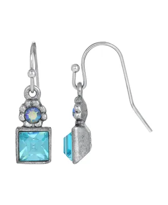 2028 Aquamarine Wire Earrings